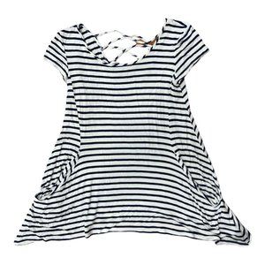 Women’s Maurice’s Striped Navy and White Tunic w/Pockets Sz S